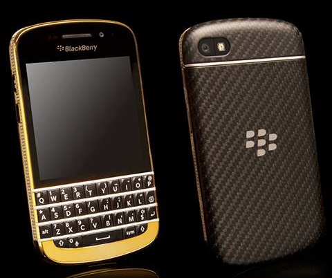 BlackBerry Q10 mạ vàng