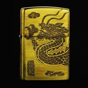 Zippo mạvàng 24k khắc hình rồng