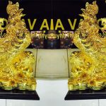 Tượng Gà như ý mạ vàng - Vina Gold Art